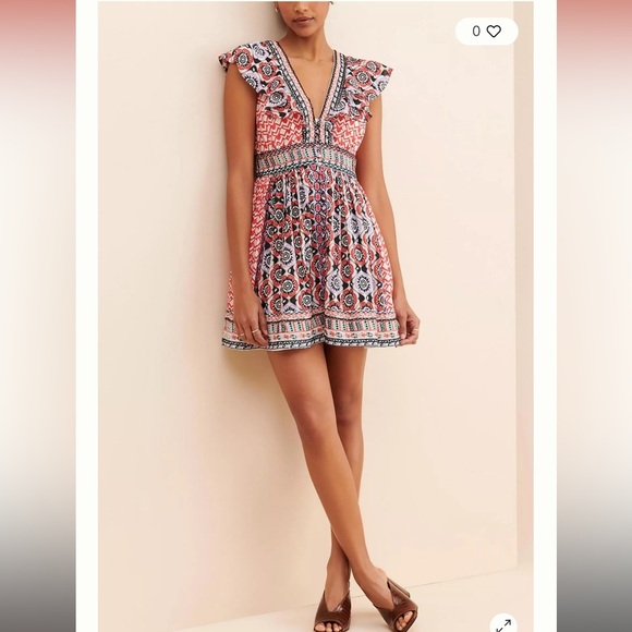Anthropologie Dresses & Skirts - Anthropologie  Flutter Printed Mini Sleeve Sundress